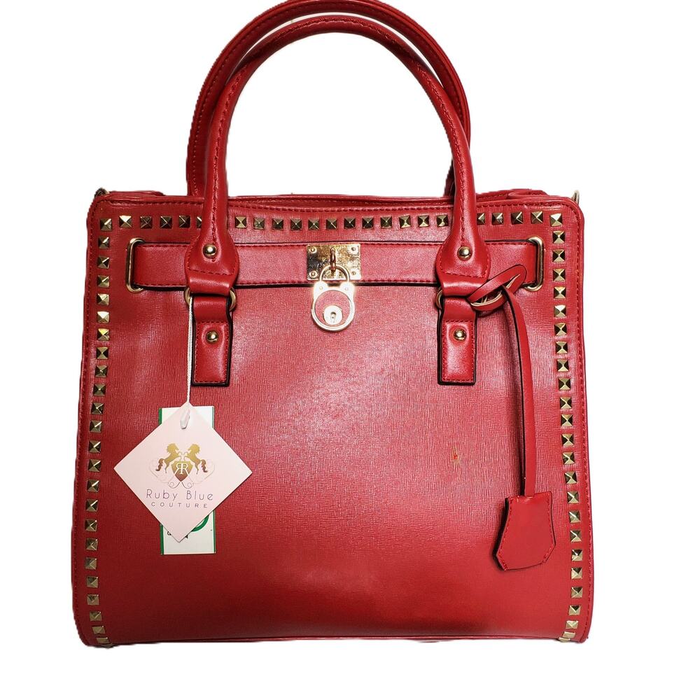 Ruby Blue Couture Jenna Vegan Leather Tote Bag - Picture 11 of 11